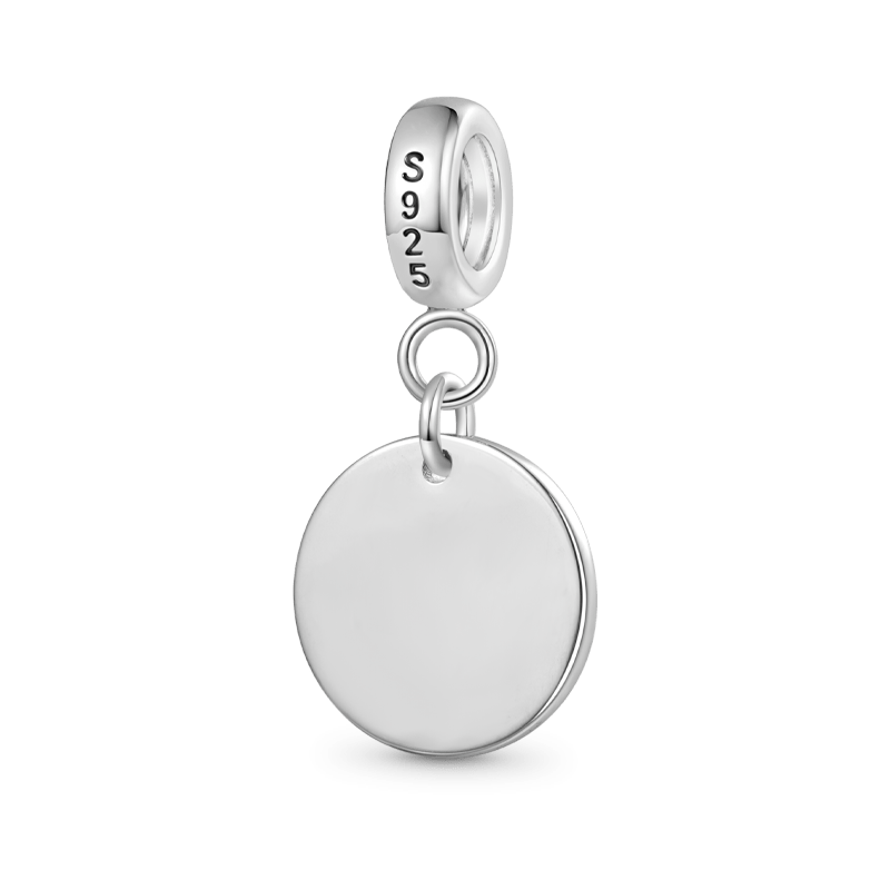 Gnoce Cute Pet Paw Print Engravable Disk Pendant Dangle Charm_3