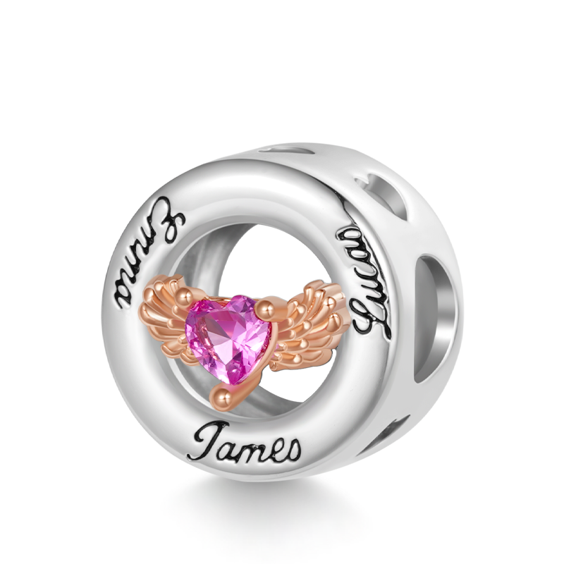 Gnoce Engravable Name Wings of Love Charm_1