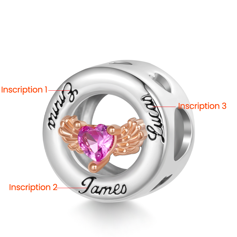 Gnoce Engravable Name Wings of Love Charm_2