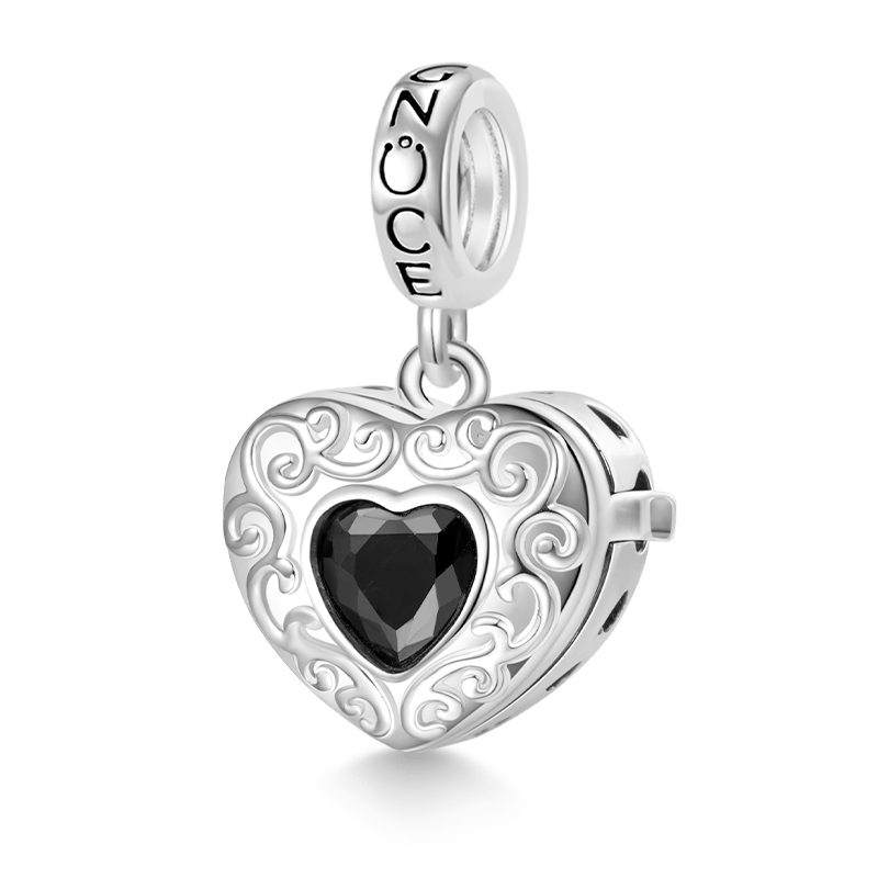 Gnoce Openable Personalized Photo Heart Pendant Dangle Charm_2