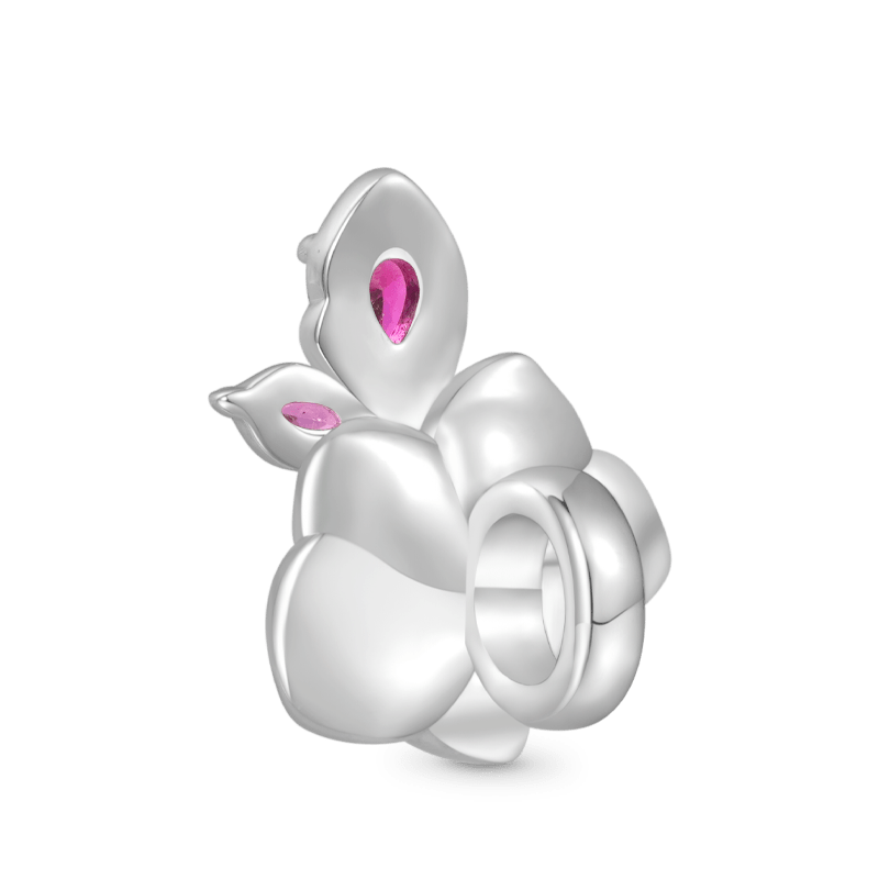Gnoce Pink Rose Flower Charm_2