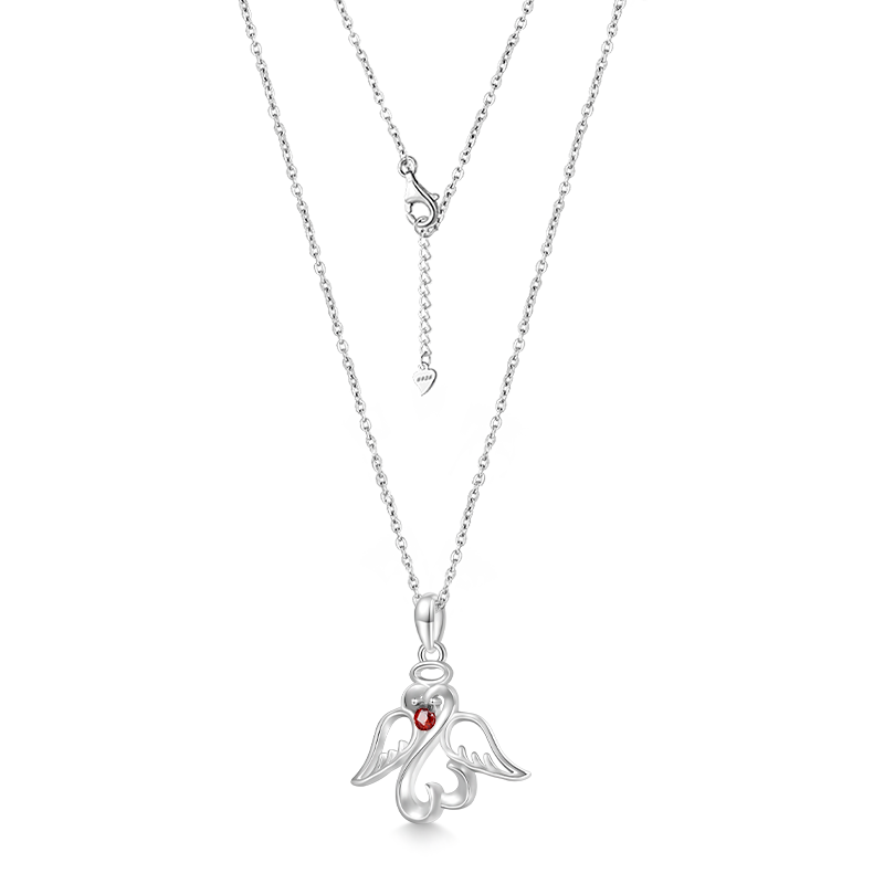 Gnoce Angel Love Wings Birthstone Necklace_3
