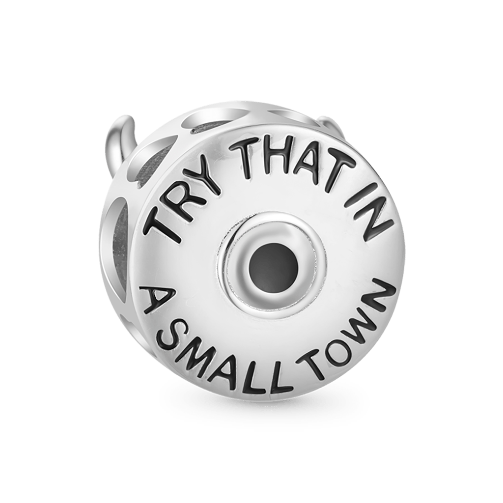 Gnoce Silver Cattle Skull Record Charm_2