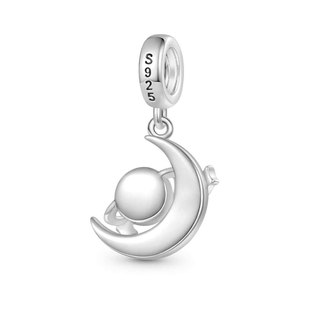 Gnoce Galaxy Crescent Moon Pendant Dangle Charm_2