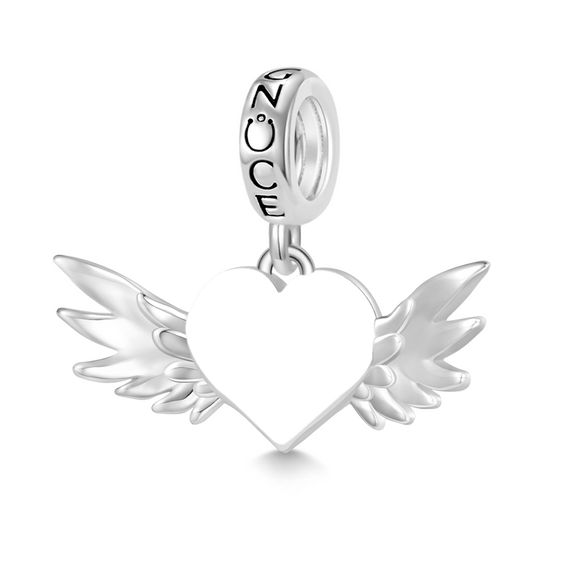 Gnoce Grawerowane Skrzydła Miłości Charms-Zawieszka
