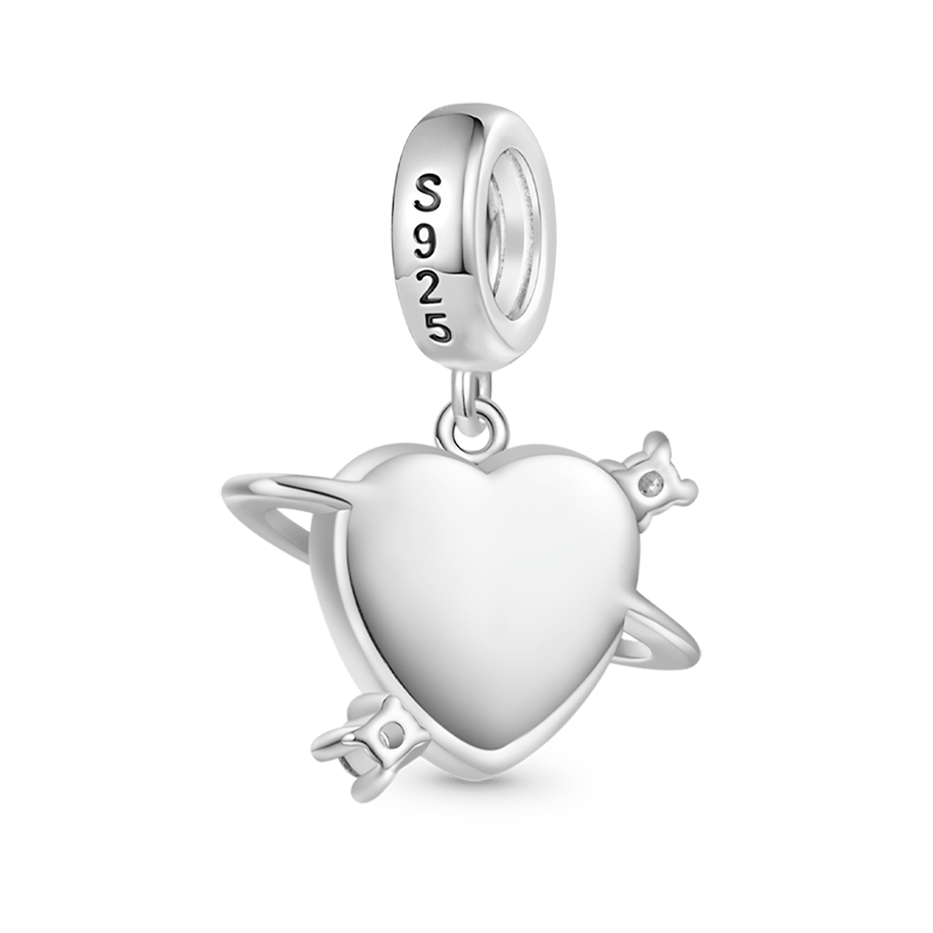 Gnoce Planet Heart Pendant Dangle Charm_2