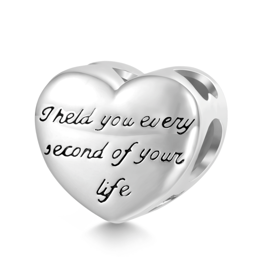 Gnoce "I held you every second of your life" Heart Birthstone Charm_3