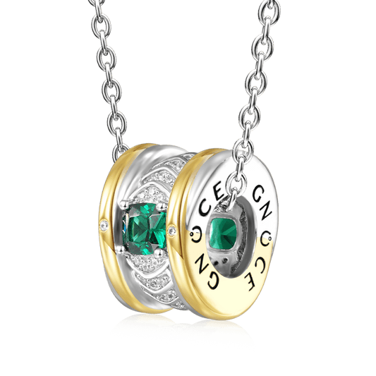 Gnoce "My Only" Emerald Gem Pendant Necklace_1