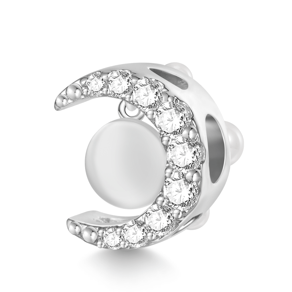 Gnoce "I love you to the moon and back" Pearl Moon Charm_2
