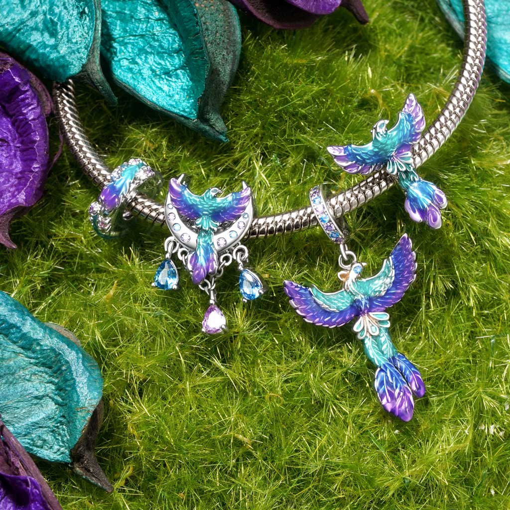 Gnoce Phoenix Charm Platinum-plated Silver Blend_3