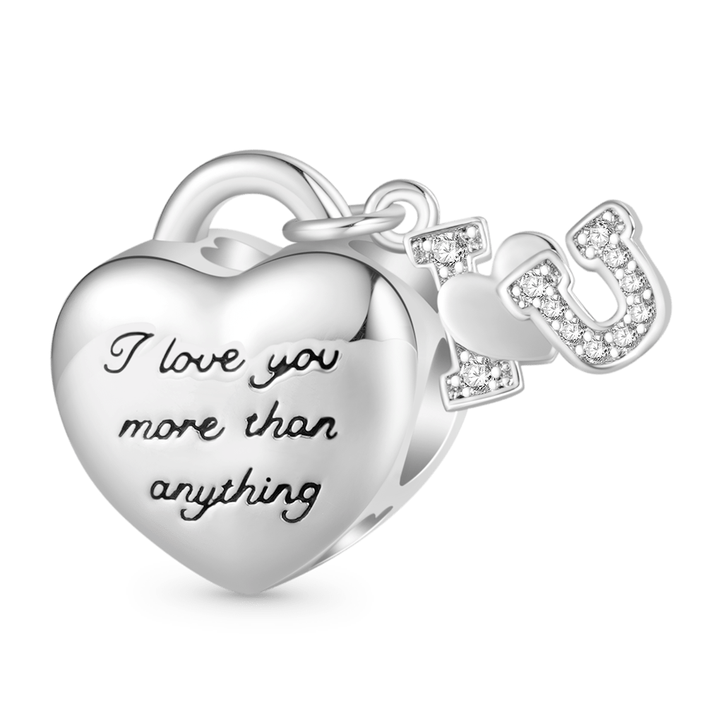 Gnoce "I love you more than anything" Heart Personalized Photo Charm_3