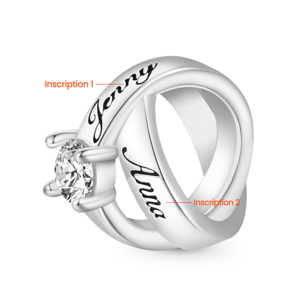 Gnoce Engravable Couple Rings Valentine Charm_2