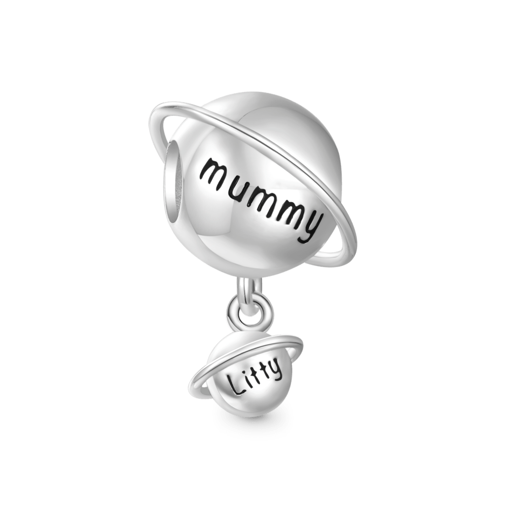 Gnoce "mummy Litty" Mother Child Planet Glow-in-the-Dark Charm_3