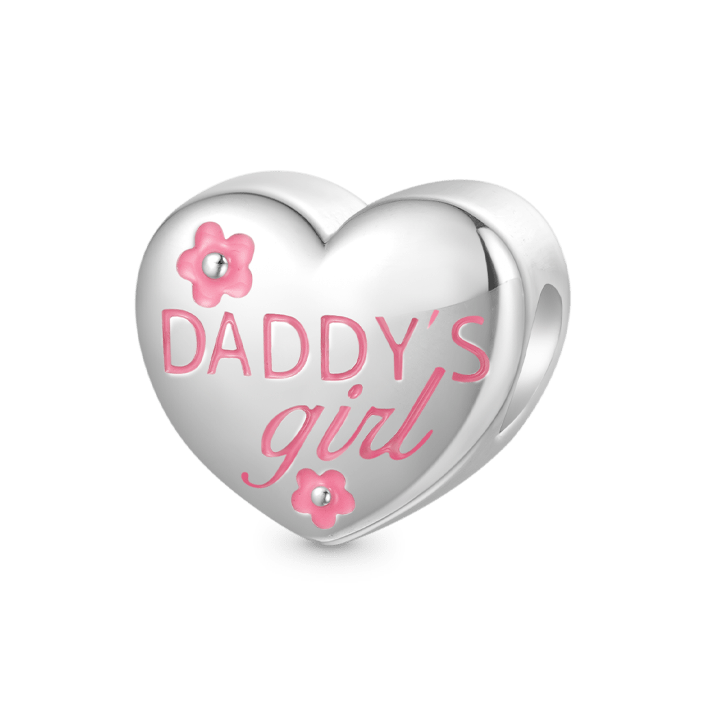 Gnoce DADDY'S Girl Love Heart Personalized Photo Charm_2