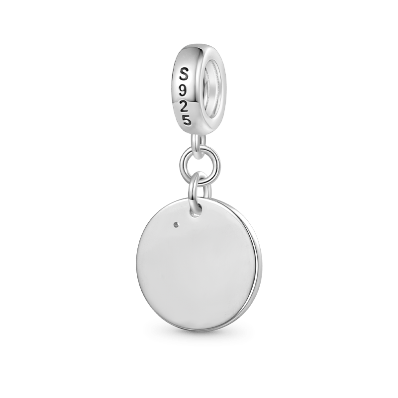 Gnoce Engravable Flowers Disk Pendant Dangle Charm_3