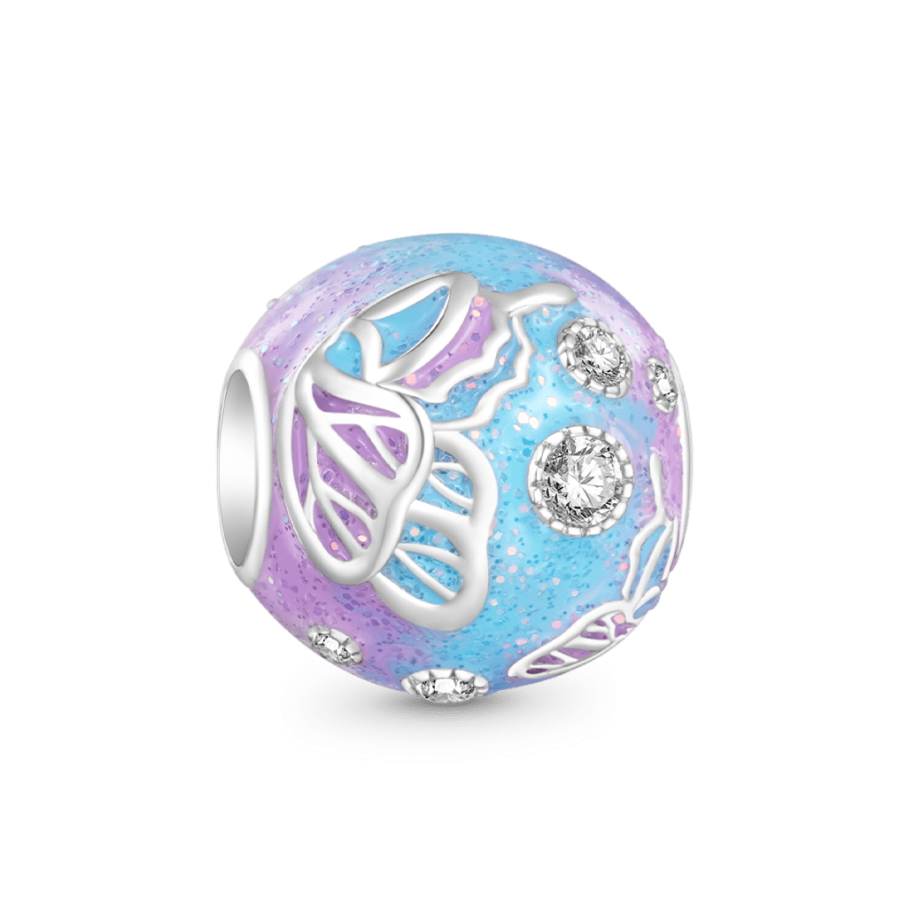 Gnoce Purple Butterfly Circle Charm_2