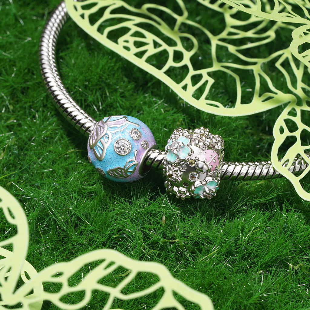 Gnoce Purple Butterfly Circle Charm_3