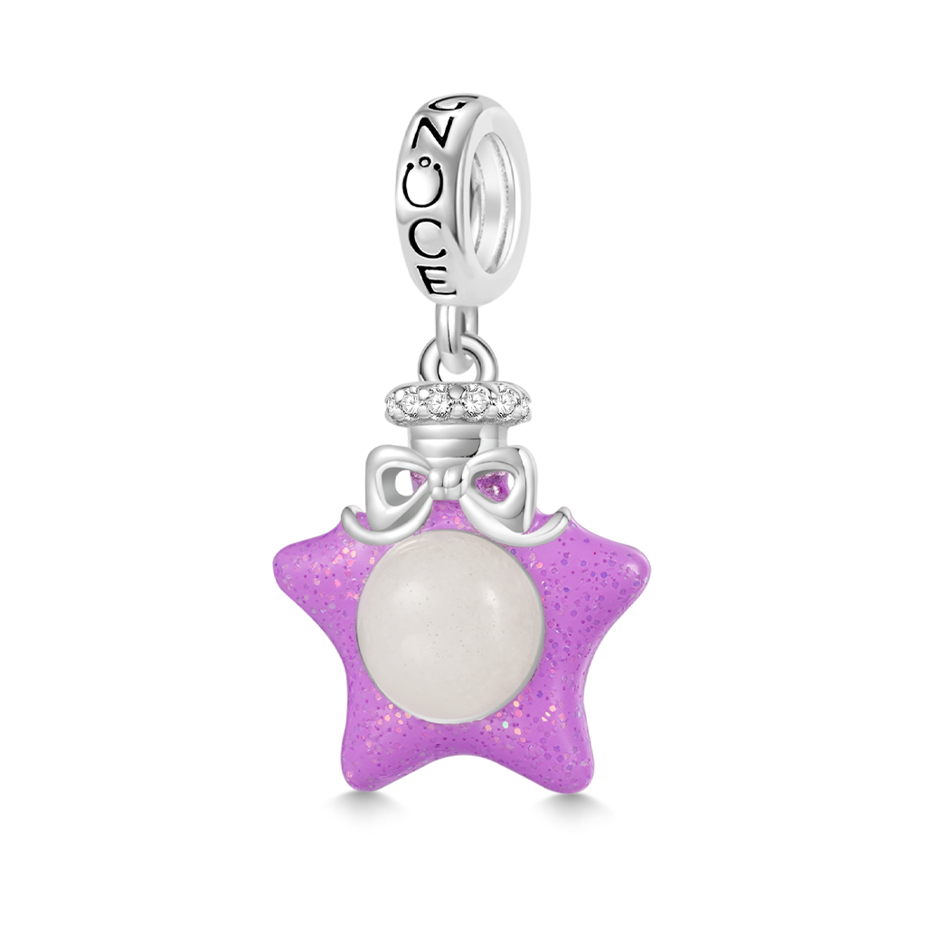 Gnoce Lucky Wish Bottle Star Glow-in-the-Dark Pendant Dangle Charm_2