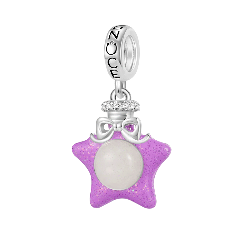Gnoce Lucky Wish Bottle Star Glow-in-the-Dark Pendant Dangle Charm_1