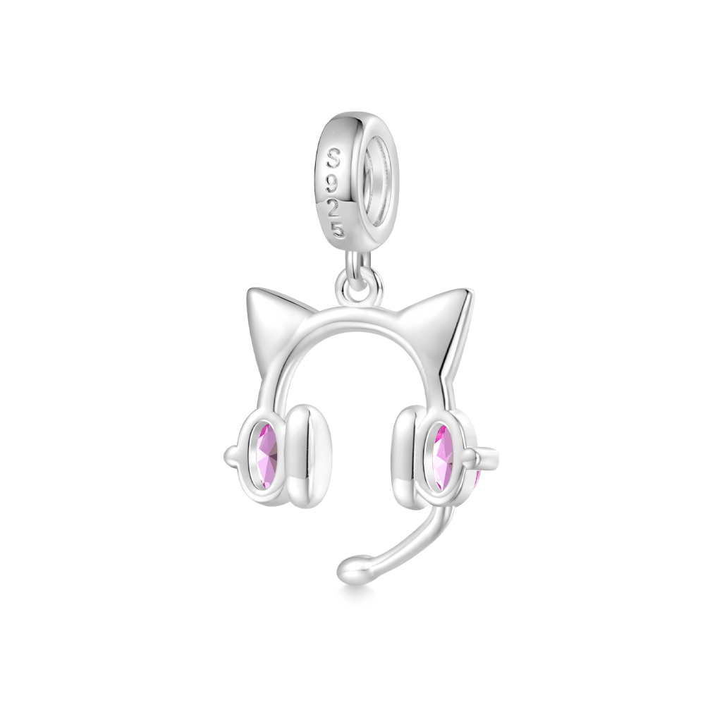 Gnoce Cat Headphone Pendant Dangle Charm_2