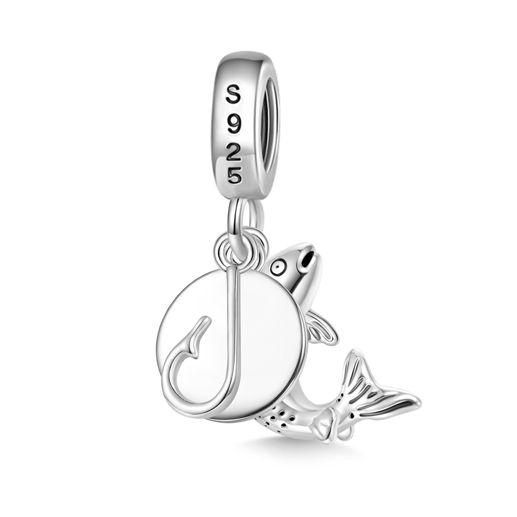 Gnoce Engravable Fish Plate & Fish Hooks & Fish Pendant Dangle Charm_3