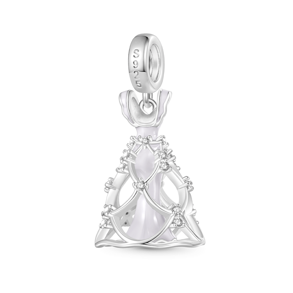 Gnoce White Wedding Dress Charm_2