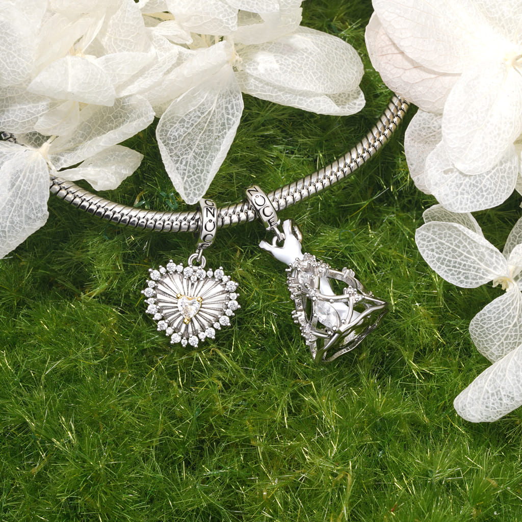Gnoce White Wedding Dress Charm_3