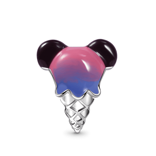 Ice Cream Charm Bead 925 Sterling Silver Colorful Enamel_1
