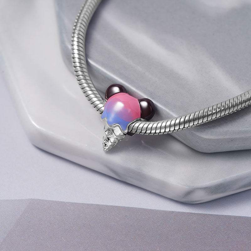 Ice Cream Charm Bead 925 Sterling Silver Colorful Enamel_2