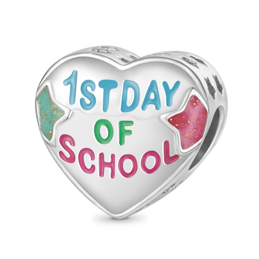 Gnoce "1ST DAY OF SCHOOL" Back to School Heart Charm_1