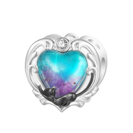 Gnoce Glow-in-the-Dark Black Cat Heart Charm_1