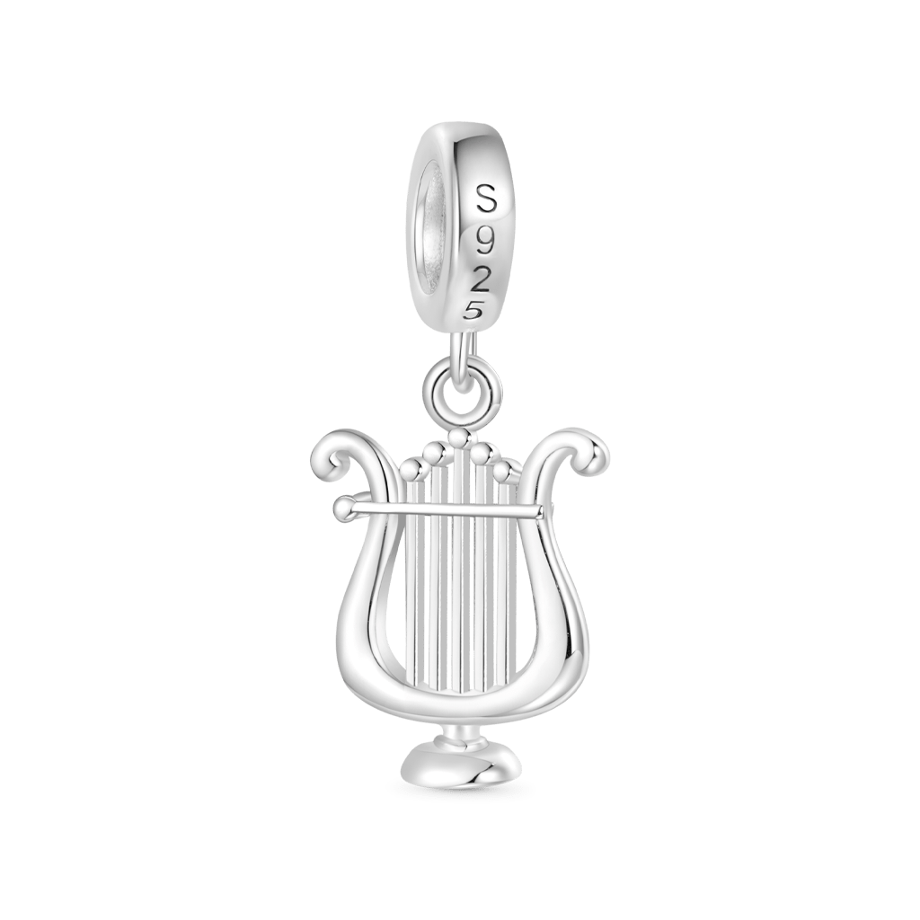 Gnoce Ancient Greek Lyre Pendant Dangle Charm_2