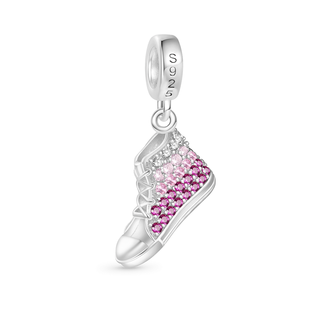 Gnoce Pink Canvas Shoe Pendant Dangle Charm_2