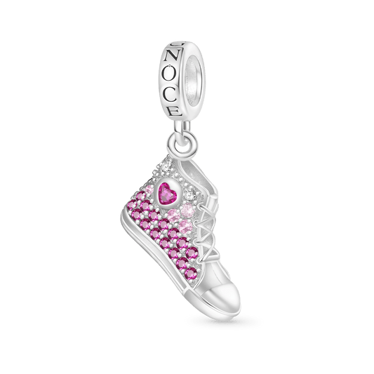 Gnoce Pink Canvas Shoe Pendant Dangle Charm_1