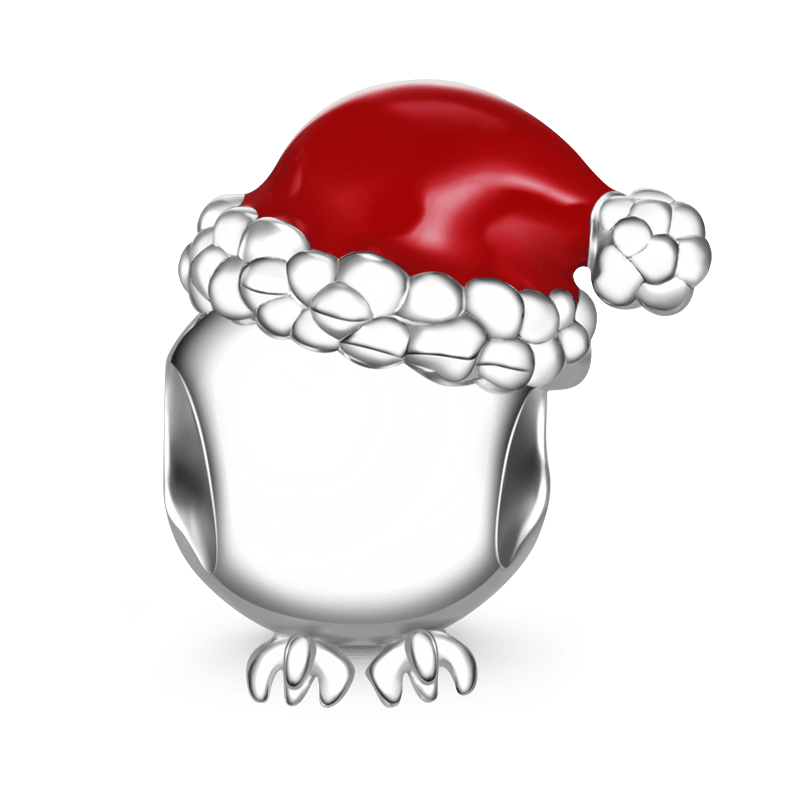 Gnoce Owl with Santa Hat Gift Charm_2