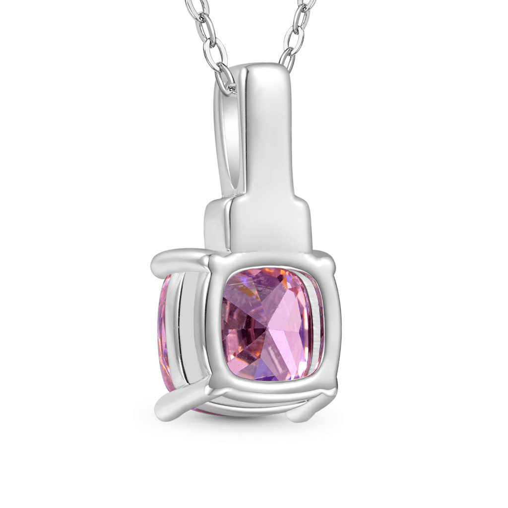 Gnoce Square-shaped Birthstone Dangle Necklace_2