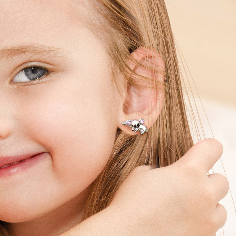Gnoce Slothful  Koala Bear Stud Earrings_4