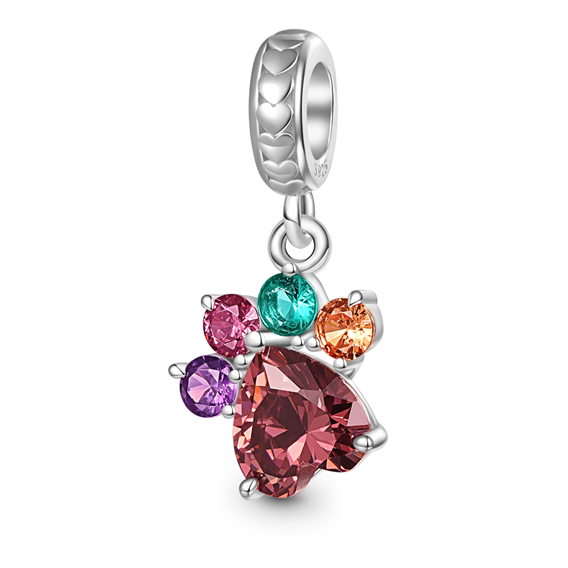 Gnoce Cute Pet Paw Pendant Dangle Charm_1