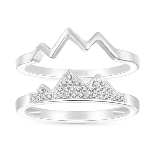 Gnoce Rolling Mountain Stackable Ring Set_1