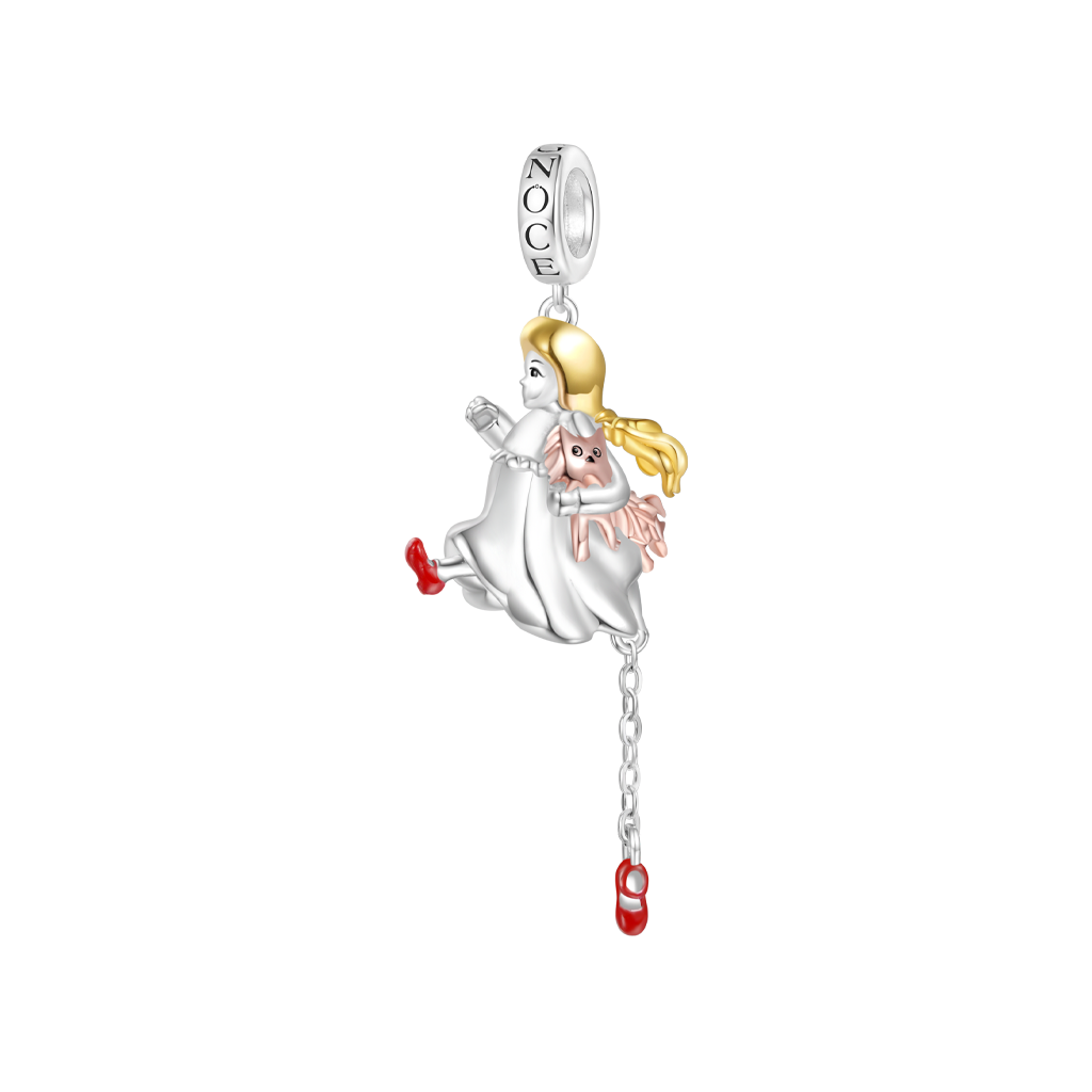 Gnoce The Wonderful Wizard of Oz Running Dorothy Pendant Dangle Charm_1