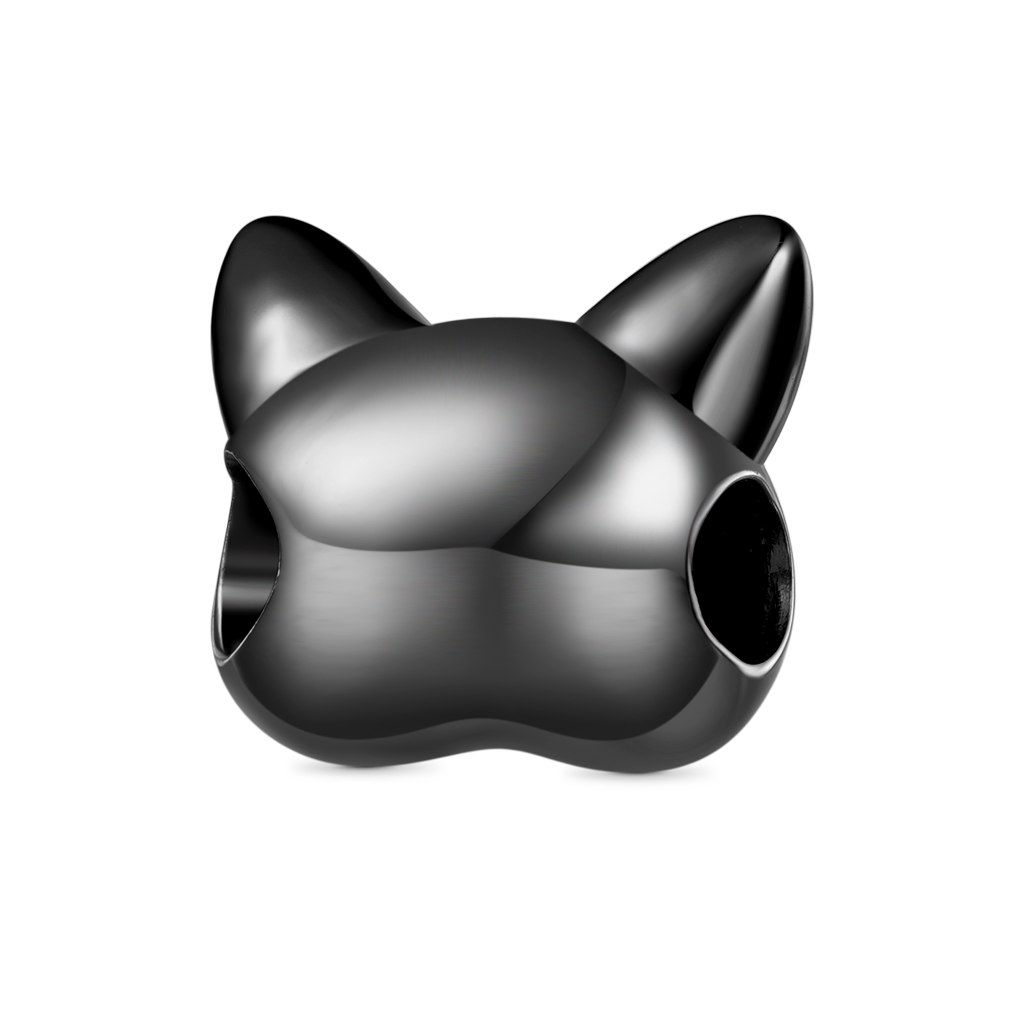 Gnoce Two-Color Vertical Pupils Black Cat Charm_2