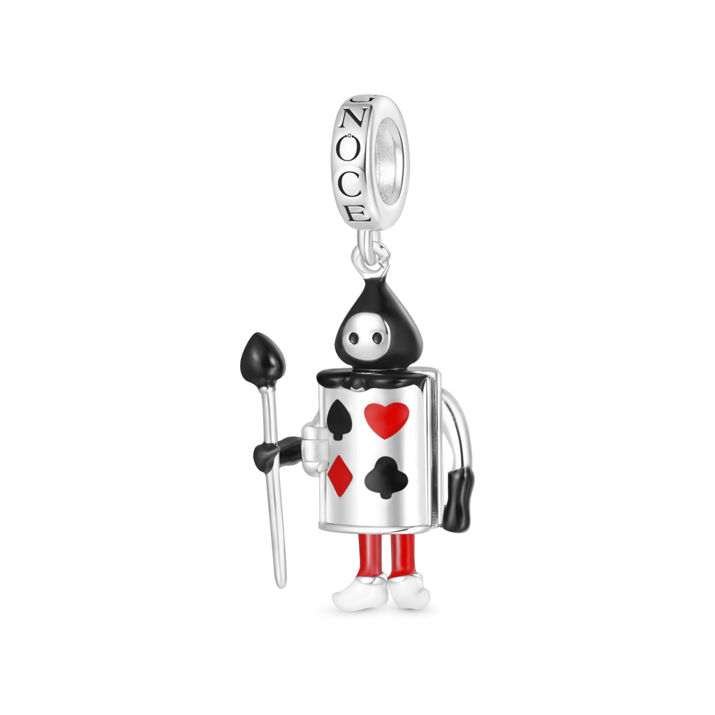Gnoce Openable Red Heart Playing Card Soldiers Pendant Dangle Charm_2