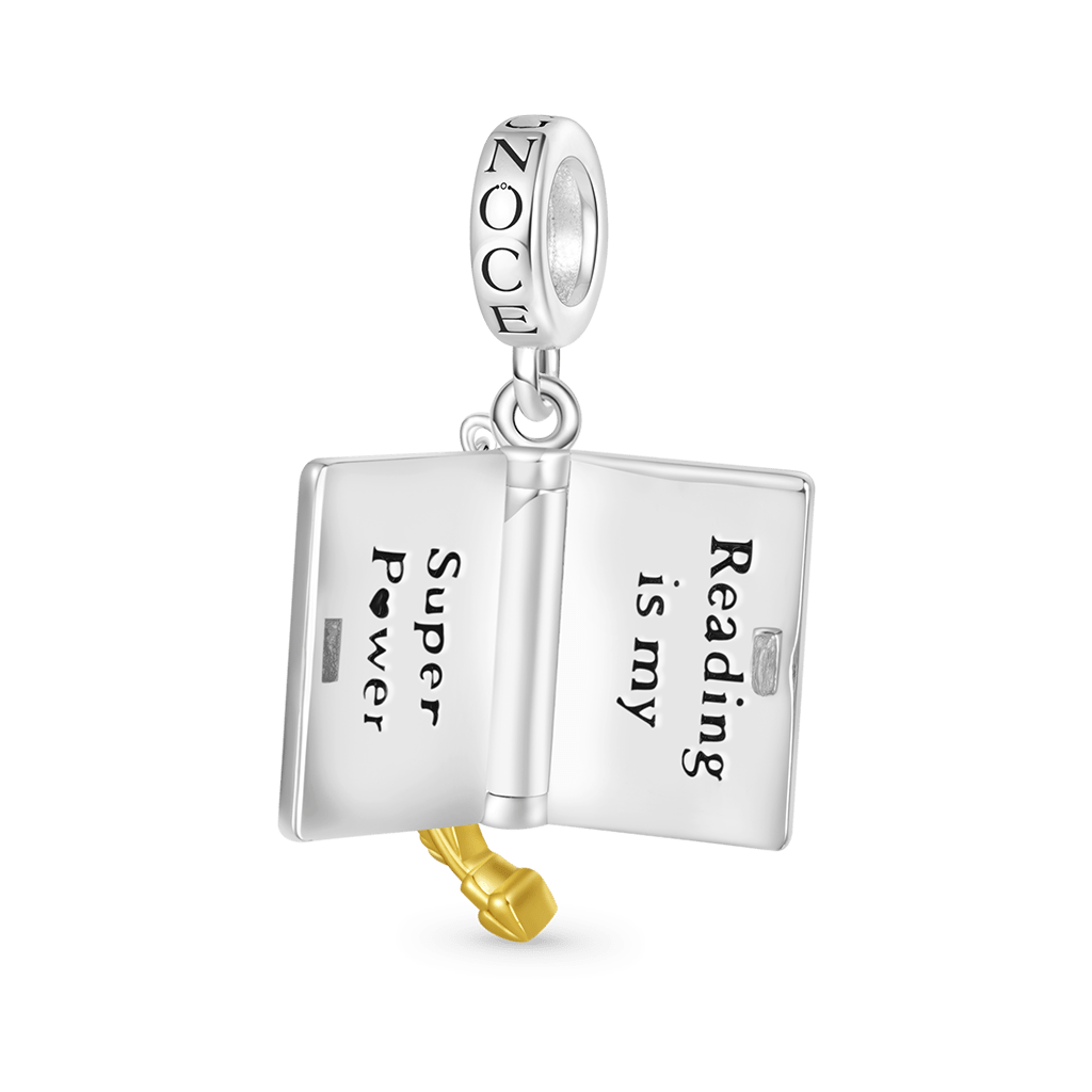 Gnoce “I lOVE READING" Openable Book Pendant Dangle Charm_3