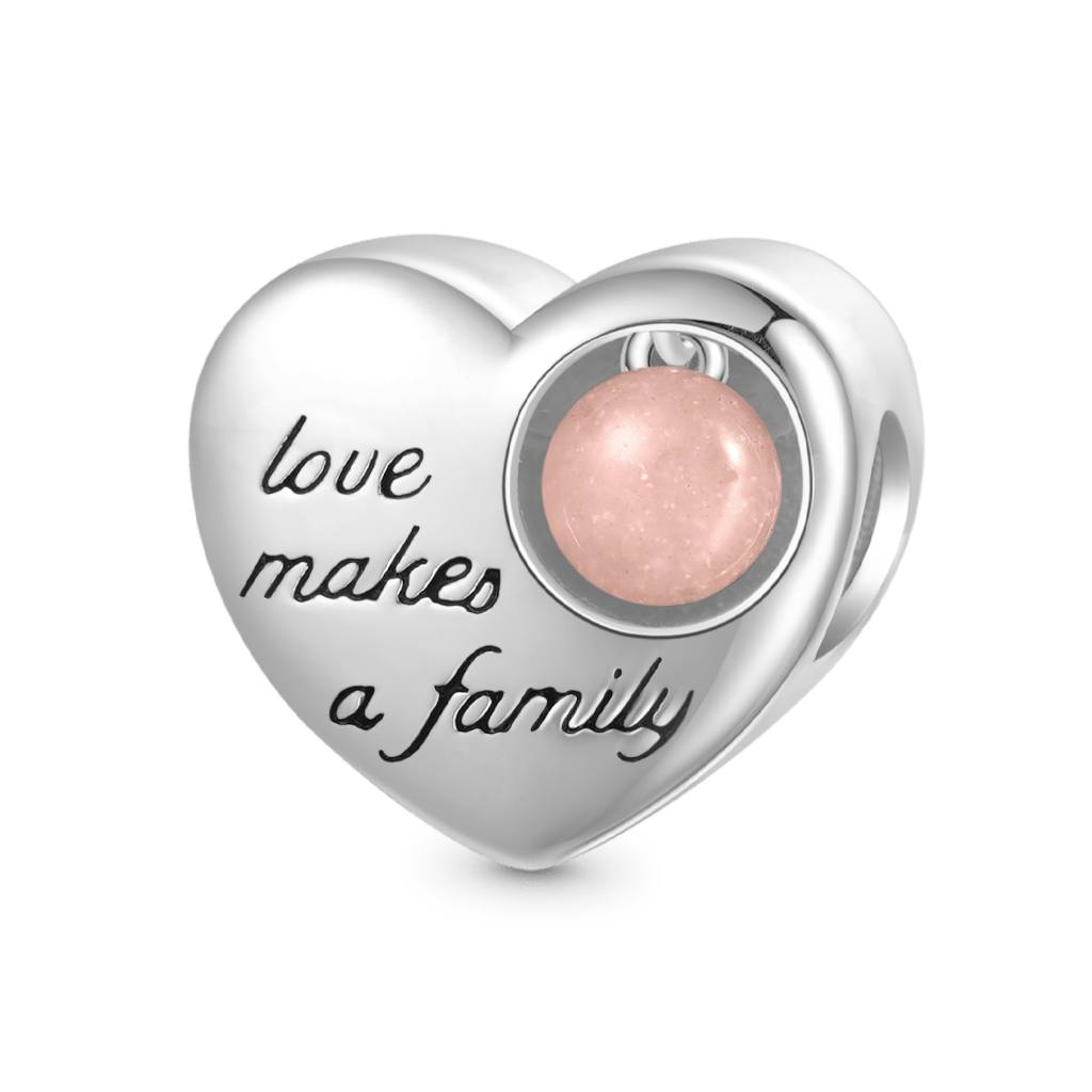 Gnoce "love makes a family" Heart Glow-in-the-Dark Charm_2