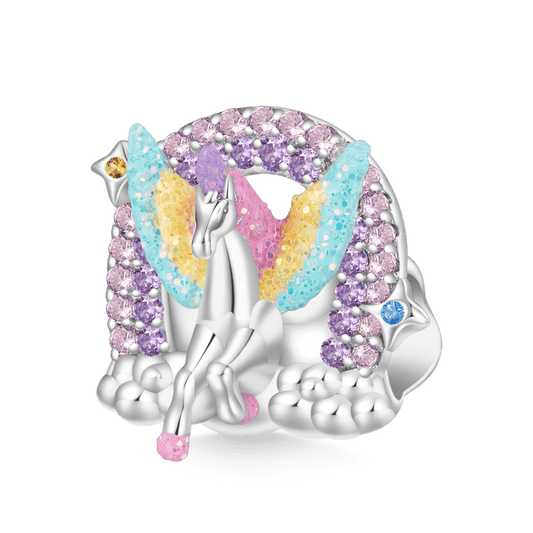 Gnoce Colorful Unicorn Pegasus Rainbow Charm_1