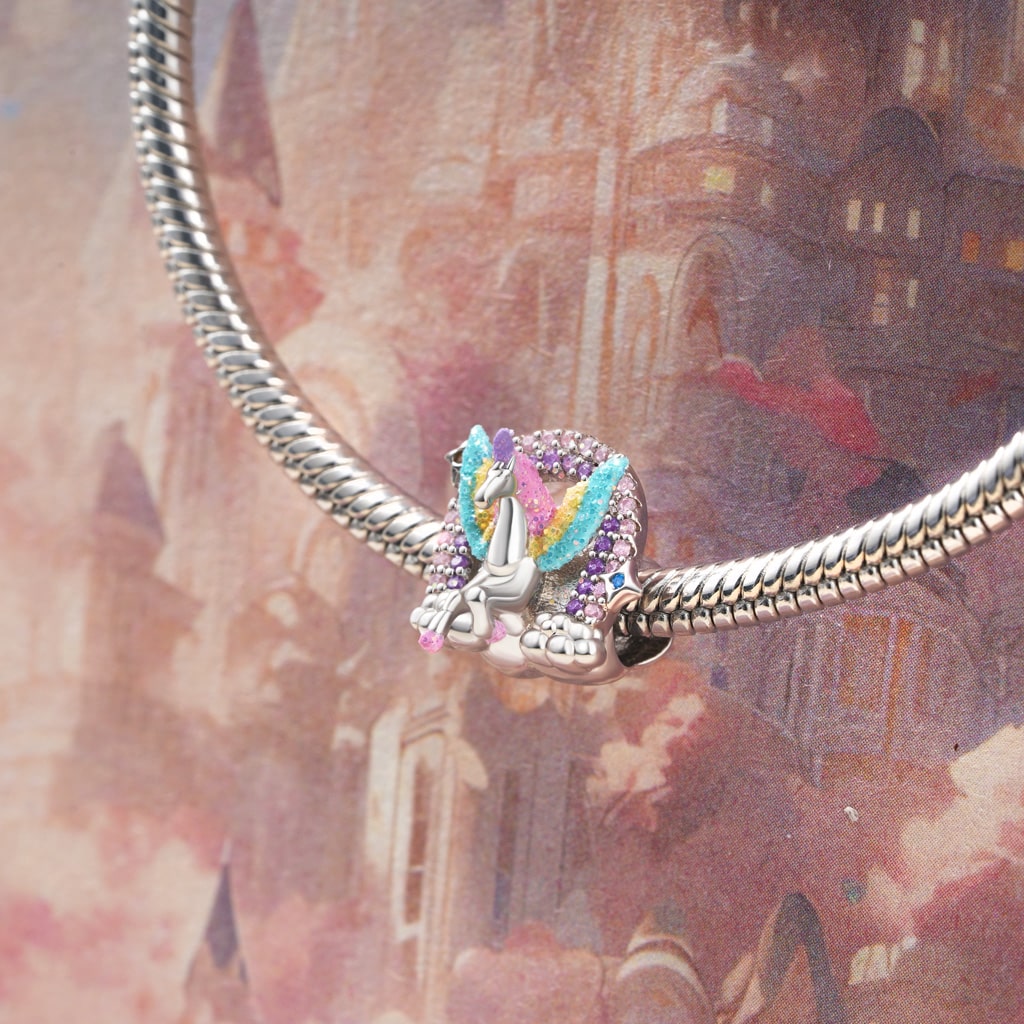Gnoce Colorful Unicorn Pegasus Rainbow Charm_3