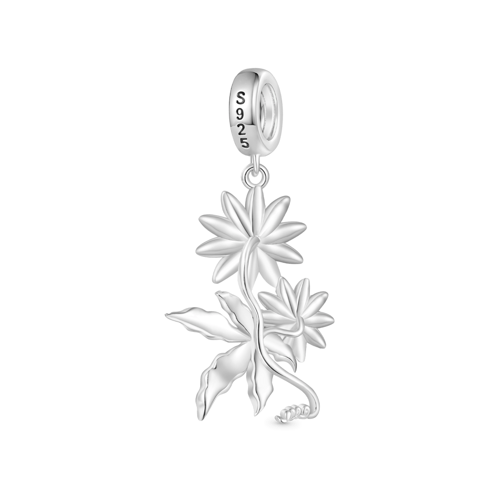Gnoce Temple of Flora Passion Flower Pendant Dangle Charm_2