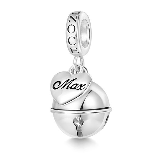 Gnoce Engravable Heart Pet Collar Bell Pendant Dangle Charm_1