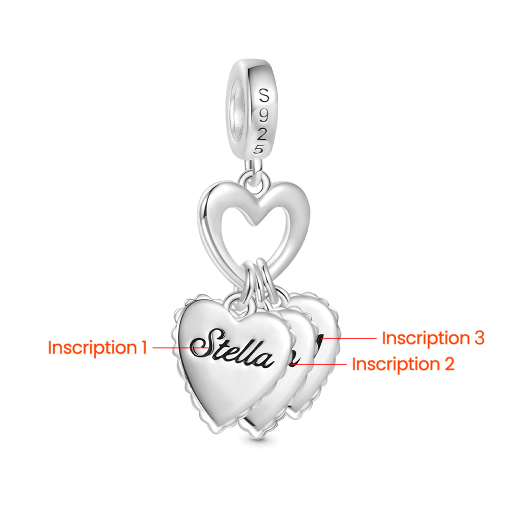 Gnoce Engravable Glow-in-the-Dark Heart Pendant Dangle Charm_4