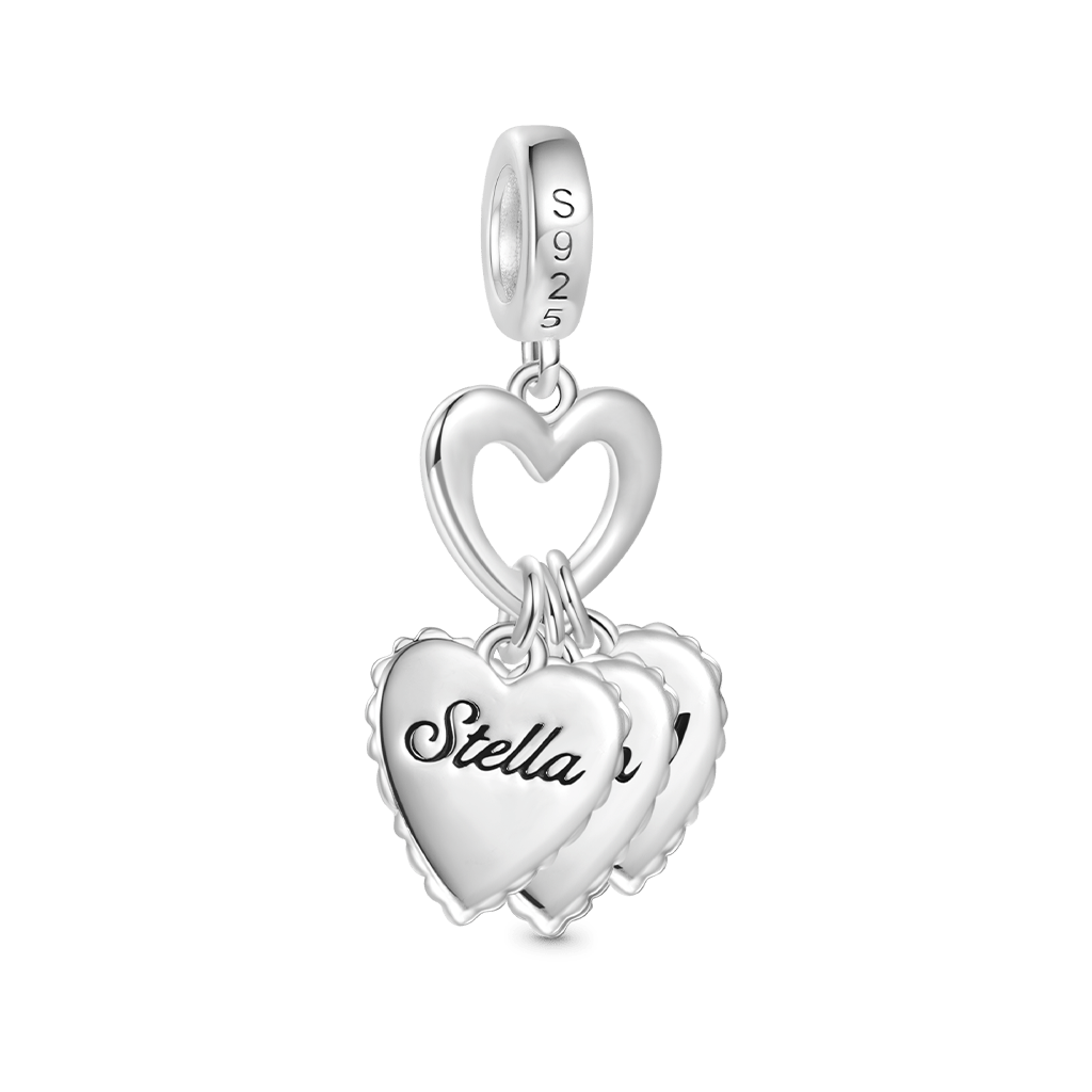 Gnoce Engravable Glow-in-the-Dark Heart Pendant Dangle Charm_3